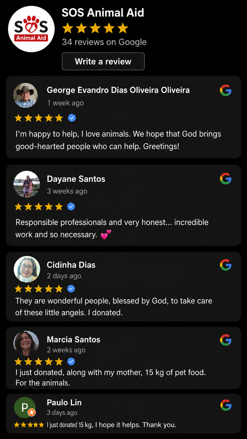 SOS Animal Help reviews
